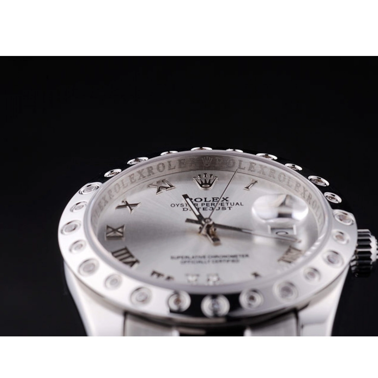 MiroTime 0717 Rolex Datejust Diamond Bezel Silver Dial 7468